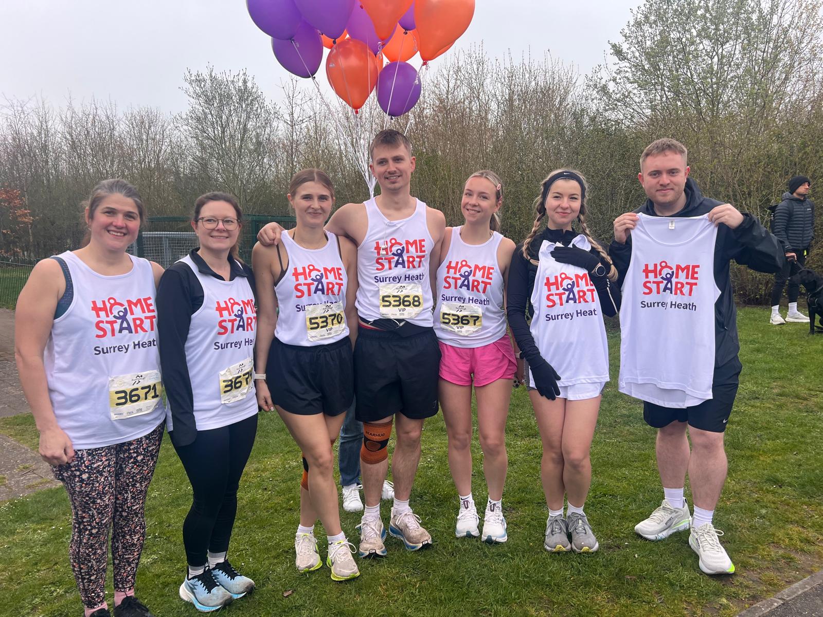 Home-Start Surrey Heath Runners Raise £6,670 at Surrey Half Marathon!